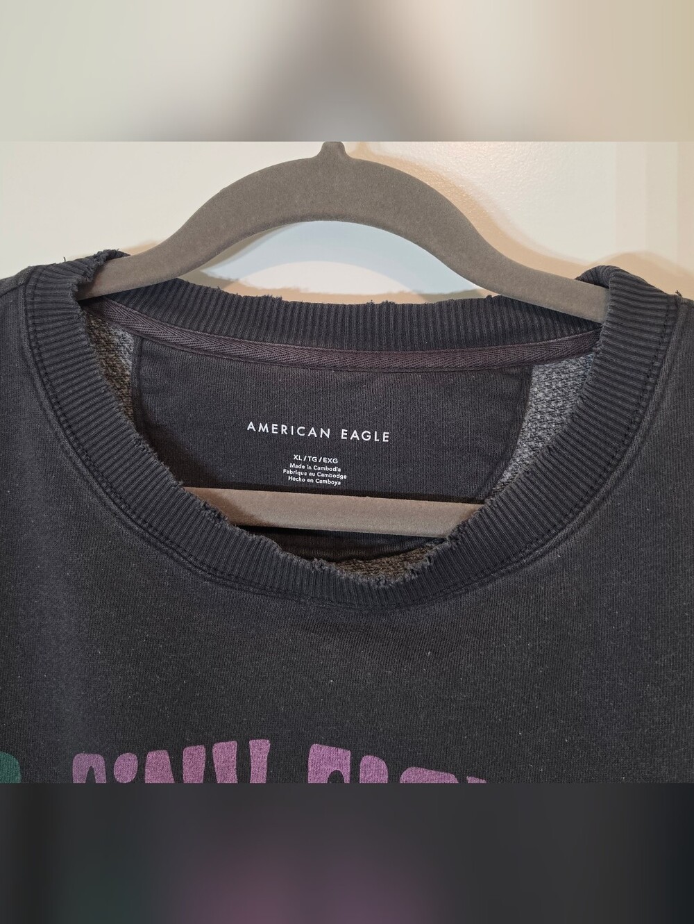 American Eagle Lightly Distressed Pink Floyd Sweatshirt Gray Graphic Size XL - Picture 6 of 10